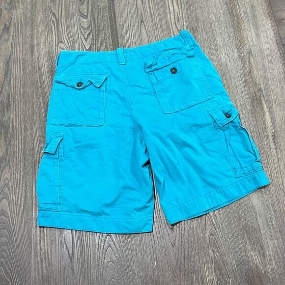 American Eagle Outfitters Classic Fit Cargo Shorts Pockets Blue Mens Size 34 - Picture 6 of 6